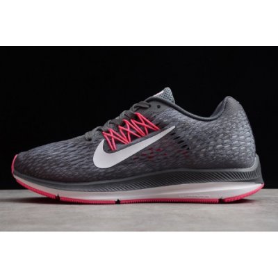 Nike Bayan Zoom Winflo 5 Cool Gri / Pembe Koşu Ayakkabısı Türkiye - X9IHFH4S